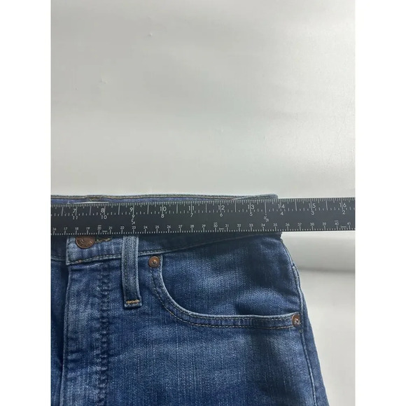 Madewell Jeans Women's 27 Classic Straight Jean Medium Wash Denim Distressed - Picture 4 of 8